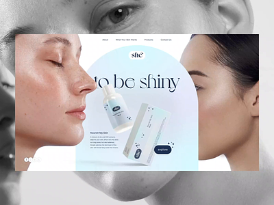Cosmetic brand "She" animation beauty branding design grid motion shop site ui web