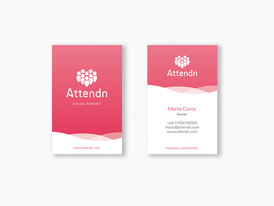 Attendn Vertical Business Cards app business cards events logo