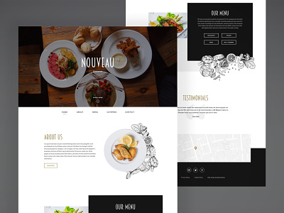 Restaurant homepage concept agency concept design homepage webdesign