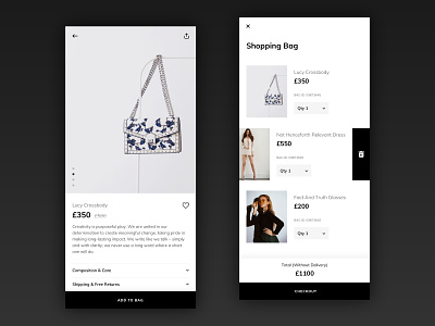 Fashion App checkout fashion fashion app product page
