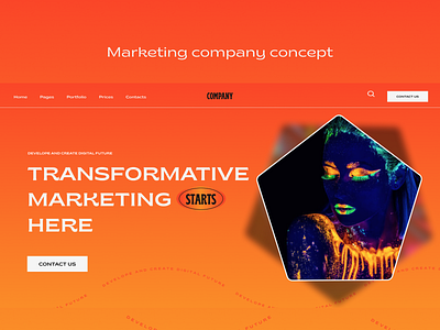 Marketing company landing design