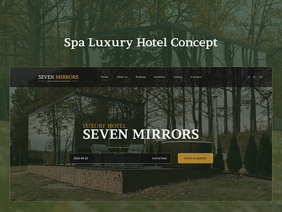 Luxury Hotel landing design branding design figma hotel landing page luxury spa ui ux web design