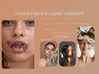 Beauty landing page concept beauty branding design figma landing page ui ux web design