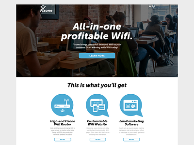 Fizone - All-in-one profitable Wifi branding graphic design logo ui