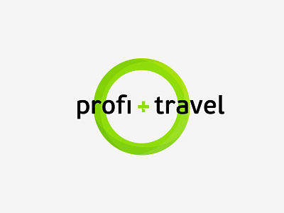 Profi.travel black circle green logo logotype plus profi tour travel