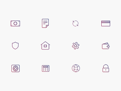 Icons for online-banking
