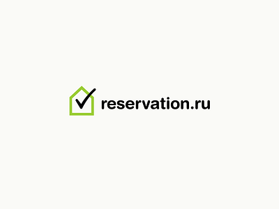 Reservation.ru logo booking box check check box hostel hotel house logo reservation