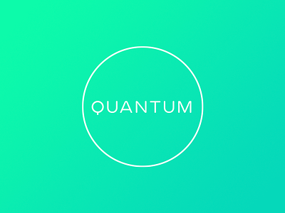 Quantum logo circle green light logo logotype modern shop