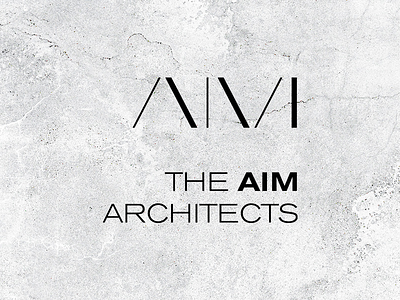 AIM architects aim architects architecture black concrete construction logotype white