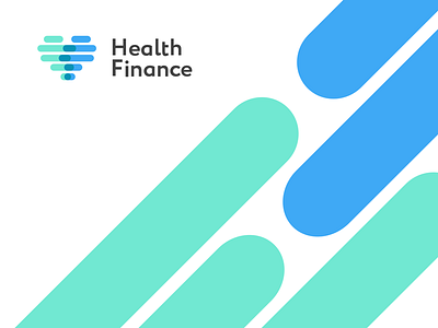 Health.Finance logo care finance fintech health healthcare heart loan medicine