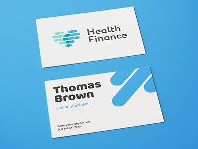 Health.Finance business cards cards finance fintech health identity medicine
