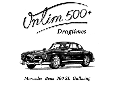 Illustration of Mercedes Benz 300 SL Gullwing dragtimes gullwing mercedes mercedes benz unlim500