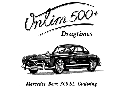 Illustration of Mercedes Benz 300 SL Gullwing