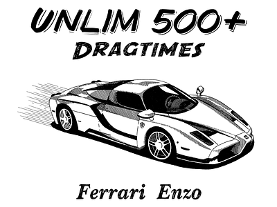 Ferrari Enzo illustration for Unlim500+ show drag dragtimes enzo ferrari illustration supercar unlim