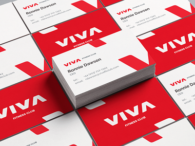 VIVA fitness club business cards cards club fitness identity viva