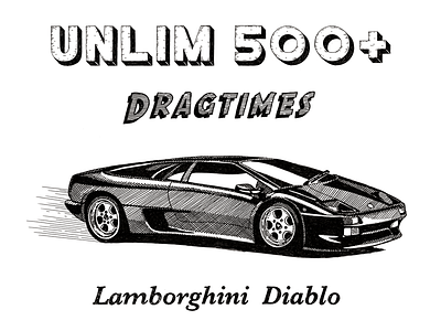 Lamborghini Diablo illustration diablo drag dragtimes illustration lamborghini unlim