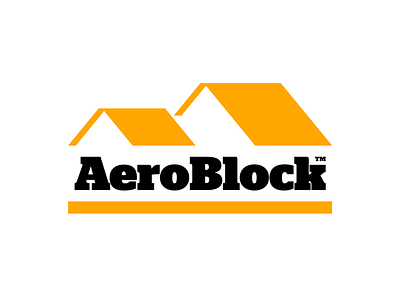 Aeroblock logo aero air block concrete identity logo logotype