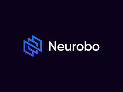 Neurobo. Unused logo concept blockchain brackets circuit code custom cyber data development flat for sale hexagon logo minimal molecule robot robotic arm slash typography unused wire