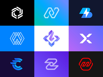 Logos and grids collection arrow bolt branding circuit d-pad deploy development diagram fire gaming grid identity key letter logo medical motor star turbine wing