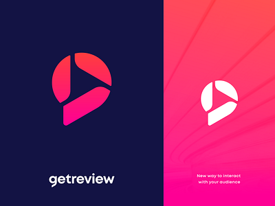 Getreview Approved Logo Sign app logo branding bubble button chat futuristic gradient hub identity junction letter g logo play logo rotation widget logo