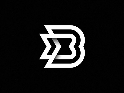 BB Logo Concept 3d logo arrow bass branding dj glitch gradient hourglass identity letter b lettering lettermark link logo music path ripples signal waves wings