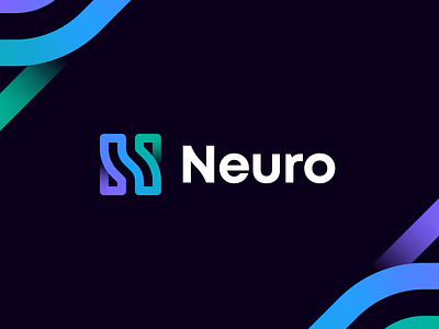 Neuro Logo Concept ai android logo artificial intelligence brain branding connection dna gradient identity letter n lettering linear logo neural network neuron pattern robot robotics unused wire