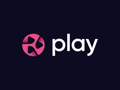 Play on Dribbble! branding for sale gradient identity logo play icon play logo reel logo unused video logo