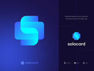 Solocard Logo Concept blockchain branding broker card credit crypto currency exchange finance fintech icon identity logo marketplace nft pay payment stock unused wallet