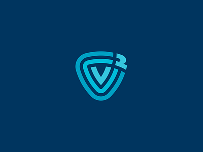 "V" squared branding identity data it lettering lines logo mark monogram ripple sign triangle waves