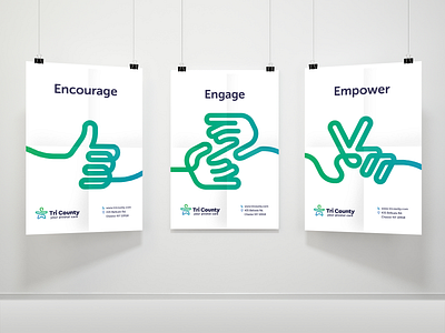 Tri County Care Poster Series brand strategy brandbook branding branding agency design system guidelines identity illustration lineart logo poster touchpoint