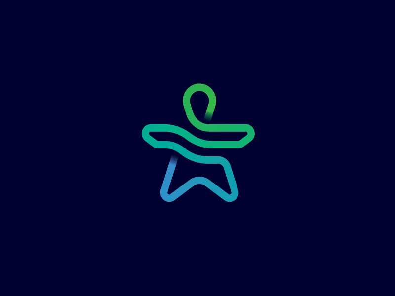 Logo Animation for Tri County Care after effects animation branding care gradient human icon identity lineart logo motion path star