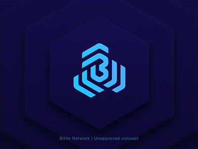 Bitlle Network | Unapproved Concept arrows blockchain branding concept cryptocurrency icon identity logo mark network sign stripes waves