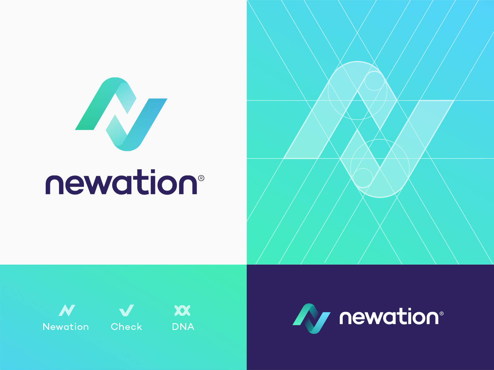 Newation Logo Concept | Logo Design Presentation, Logo Presentation