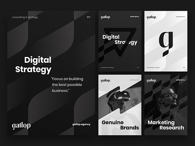 Gallop branding identity explorations