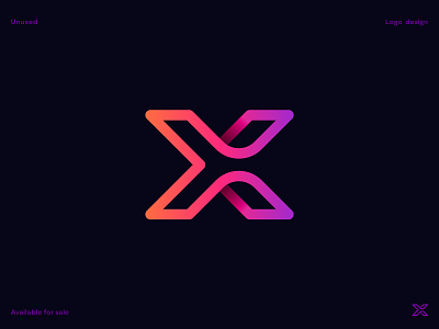 X Letter logo 3d app arrow branding identity connection cross diagram gradient icon letter x loop minimal mobile outline rays star wave wing wire