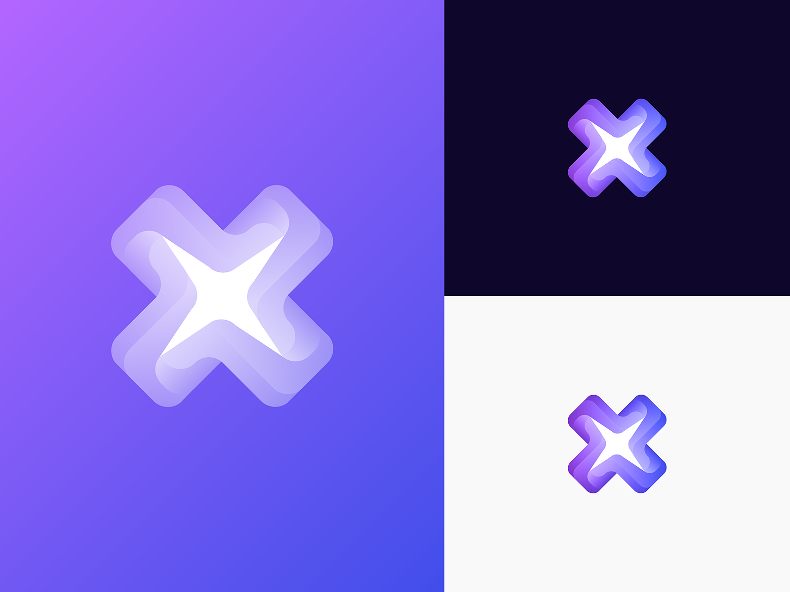 X + Star + Cross Unused Logo Concept by Dmitry Lepisov on Dribbble