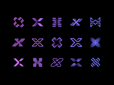 Draft Vector Shapes for X-Opia 3d app arrow branding cross diagram gradient identity logo loop path plus portal rays sketch star stripes waves wings wire