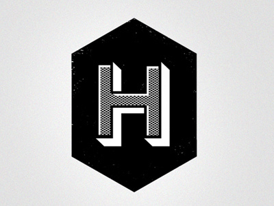 H font lettering logotype