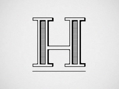 H font lettering logotype