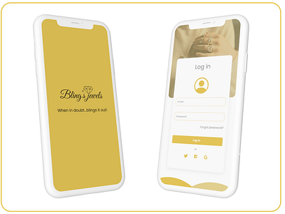 Jewelry shop login design app appdesign design dribblers newbie ui uidesign userinterface ux
