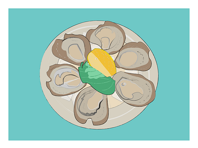 Croatian oysters adobeillustrator food graphic design illustration vector