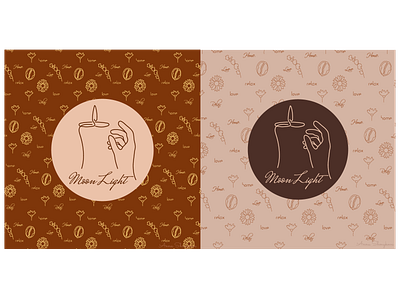 Logo and wrapping paper for a candle shop