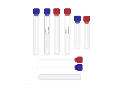 Swabs tubes for analysis adobeillustrator analysis experiment health laboratory medicine pcr plastic science swabs tubes vector