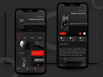 Digital shopping interface banner black card style classification digital electricity supplier interface iphone x online shopping red shopping