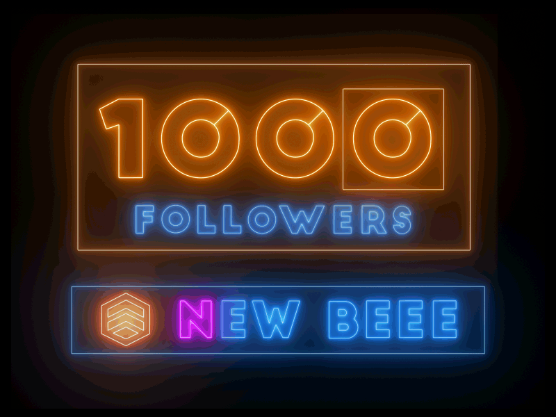 1000+followers ae animation dribbble dynamic effects fans lighting effects