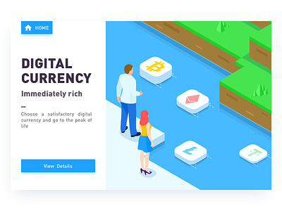 Digital Currency bitcoin data digital currency graphic design green illustration mobile rich river wealth