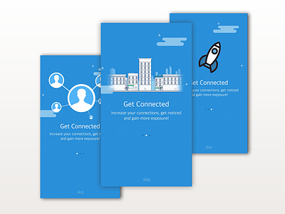 Flat blue mobile onboarding apple ios iphone mobile onboarding photoshop psd