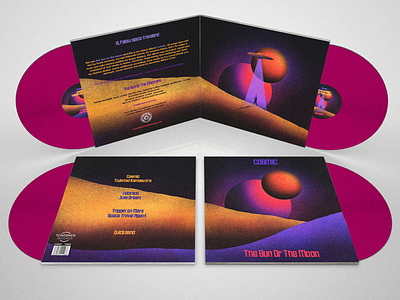 Album Cover Design | The Sun Or The Moon - Cosmic album cover band bandcamp cd cover cover art design disc graphic design illustration music podcast retro single spotify vintage vinyl