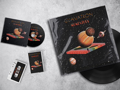 Album Cover Design | Guavatron - Momentous album cover cd cover cover art design graphic design illustration retro vintage vinyl