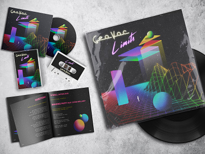 Album Cover Design | GeoVoc - Limits album cover cassette cd cover cover art design dics graphic design illustration retro vintage vinyl